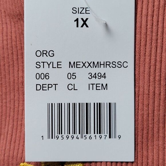 Mighty Fine Sunflower Embroidered Short Sleeve T-Shirt Sz 1X - Picture 8 of 9